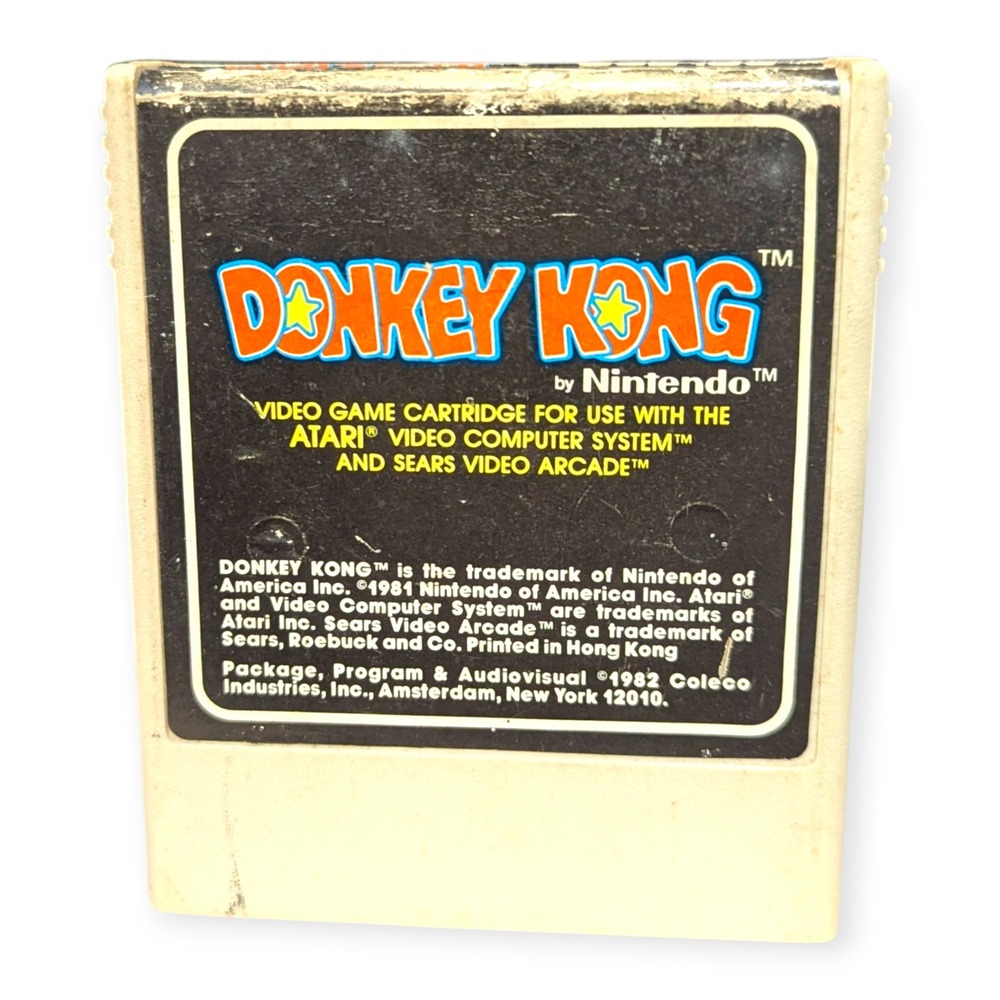 Donkey Kong Atari 2600 Video Game Cartridge Coleco 1982 Vintage Nintendo Port